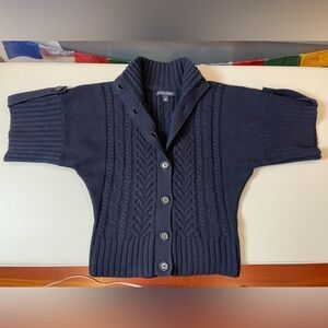 Banana Republic Merino Wool Sweater – XS (Fits S–M) – Cable Knit & Turtleneck –